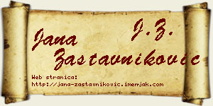 Jana Zastavniković vizit kartica